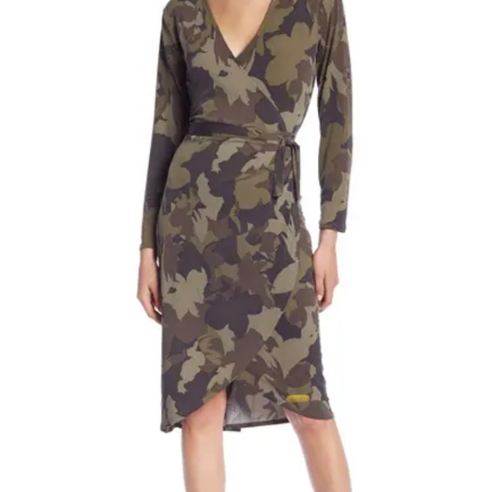 NWT camo wrap dress